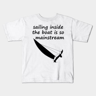 Sailing Inside The Boat - catamaran sailing Kids T-Shirt